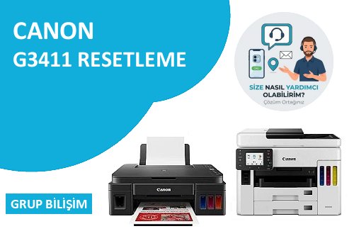 Canon G3411 resetleme ve servis modu işlemleri