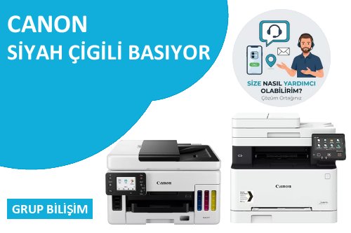 Canon yazıcı siyah çizgi basıyor sorunu