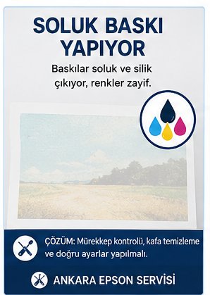 Epson Yazıcı Soluk Baskı Yapıyor